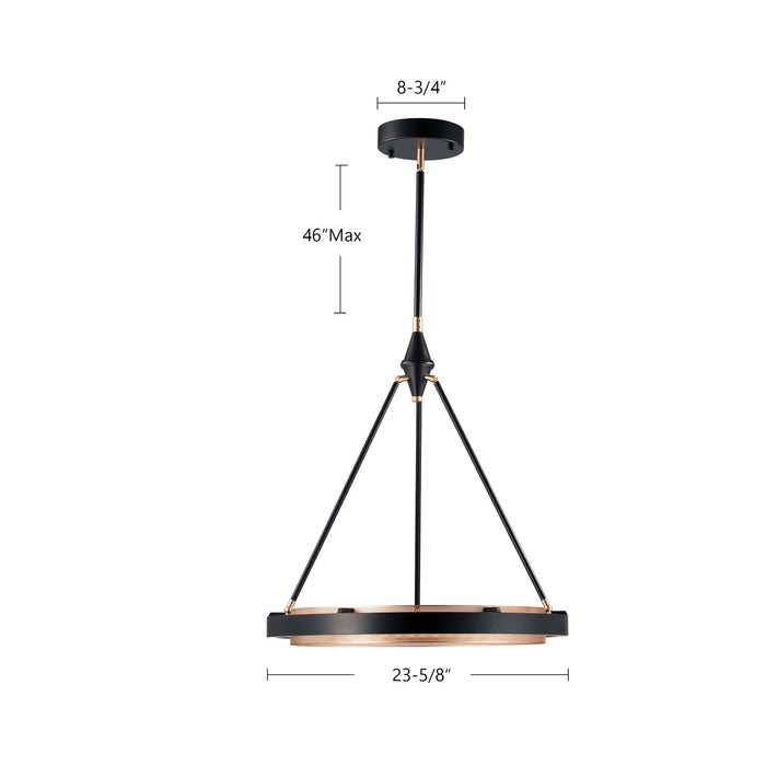 Alora - PD302724CBSS-UNV-010 - LED Pendant - Duo - Classic Black/Silver Shimmer