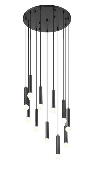 Z-Lite - 1956P-11R-MB - 11 Light Chandelier - Stari - Matte Black