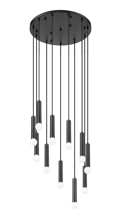 Z-Lite - 1956P-11R-MB - 11 Light Chandelier - Stari - Matte Black