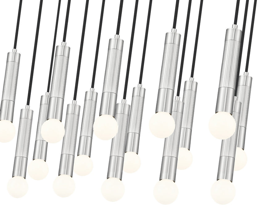 Z-Lite - 1956P-17L-BN - 17 Light Linear Chandelier - Stari - Brushed Nickel