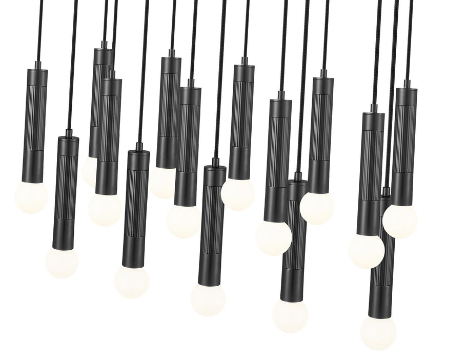 Z-Lite - 1956P-17L-MB - 17 Light Linear Chandelier - Stari - Matte Black