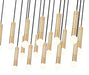Z-Lite - 1956P-17L-MGLD - 17 Light Linear Chandelier - Stari - Modern Gold