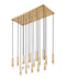 Z-Lite - 1956P-17L-MGLD - 17 Light Linear Chandelier - Stari - Modern Gold