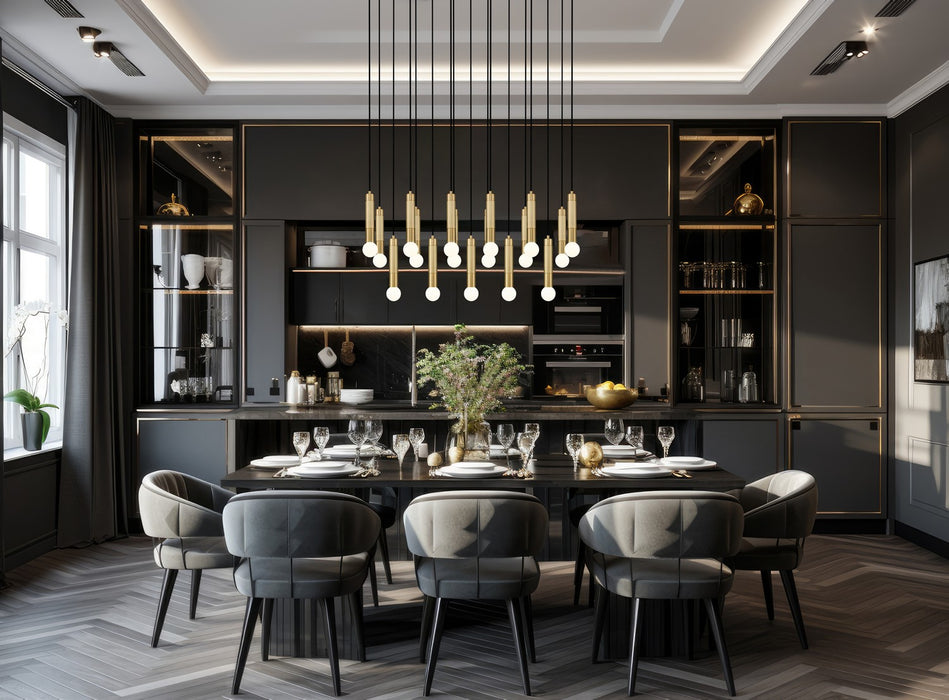 Z-Lite - 1956P-17L-MGLD - 17 Light Linear Chandelier - Stari - Modern Gold