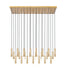Z-Lite - 1956P-23L-MGLD - 23 Light Linear Chandelier - Stari - Modern Gold
