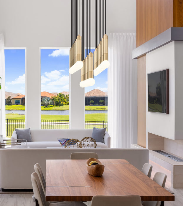 Z-Lite - 1956P-23L-MGLD - 23 Light Linear Chandelier - Stari - Modern Gold