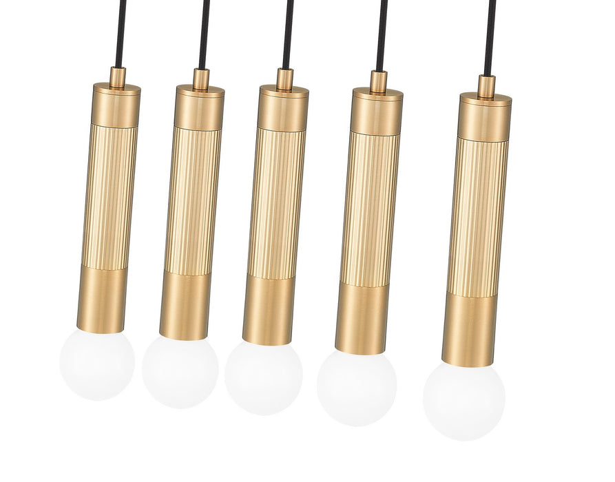 Z-Lite - 1956P-5L-MGLD - Five Light Linear Chandelier - Stari - Modern Gold