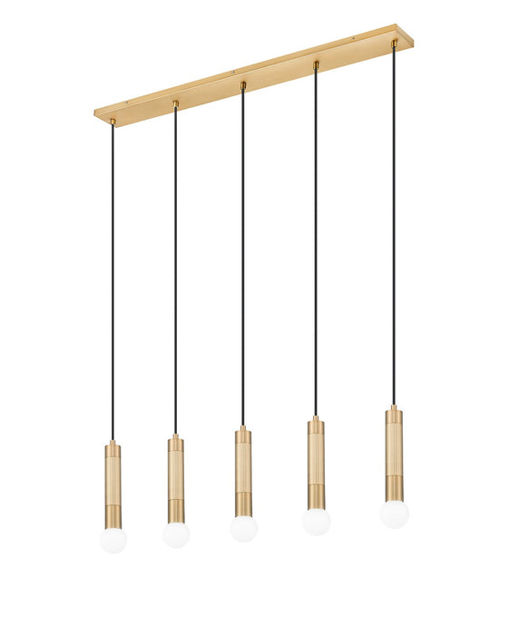Z-Lite - 1956P-5L-MGLD - Five Light Linear Chandelier - Stari - Modern Gold