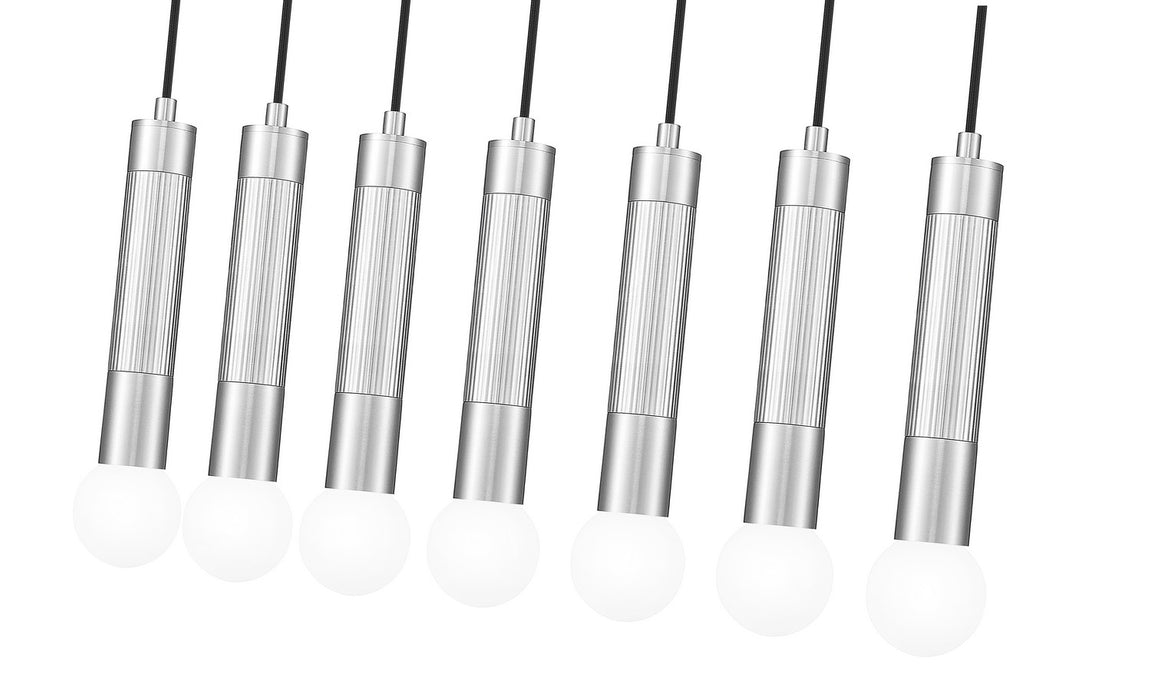 Z-Lite - 1956P-7L-BN - Seven Light Linear Chandelier - Stari - Brushed Nickel