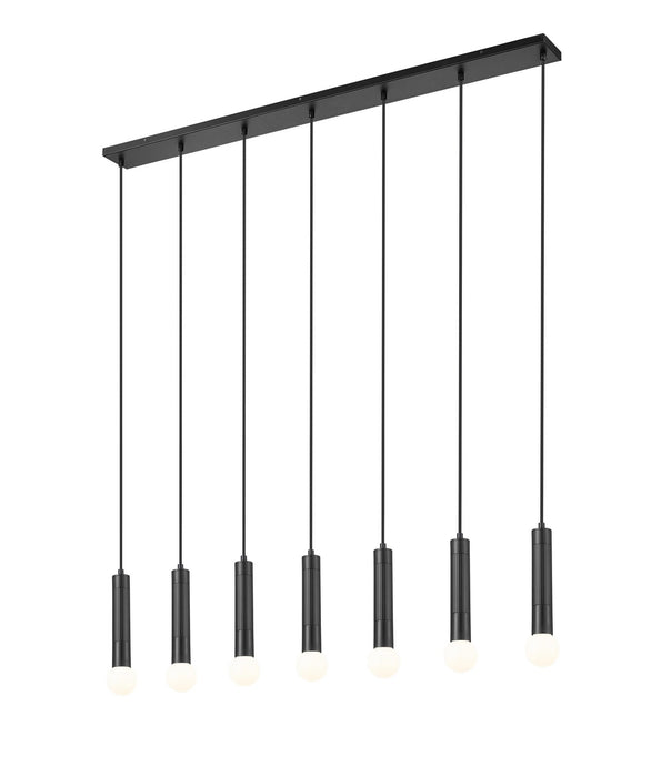 Z-Lite - 1956P-7L-MB - Seven Light Linear Chandelier - Stari - Matte Black