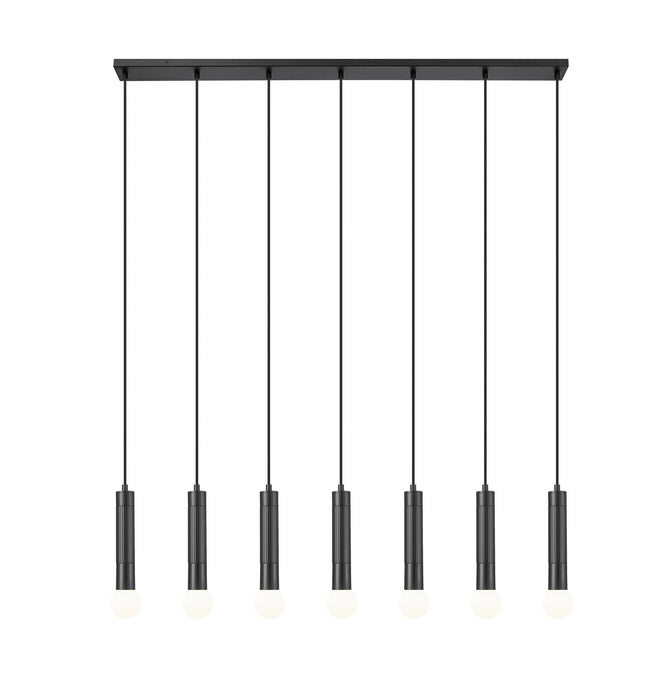 Z-Lite - 1956P-7L-MB - Seven Light Linear Chandelier - Stari - Matte Black