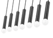 Z-Lite - 1956P-7L-MB - Seven Light Linear Chandelier - Stari - Matte Black