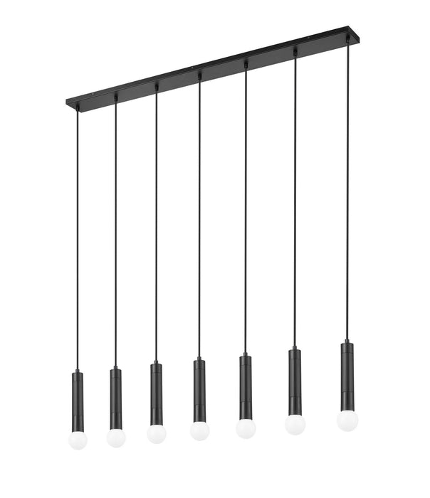 Z-Lite - 1956P-7L-MB - Seven Light Linear Chandelier - Stari - Matte Black
