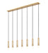 Z-Lite - 1956P-7L-MGLD - Seven Light Linear Chandelier - Stari - Modern Gold