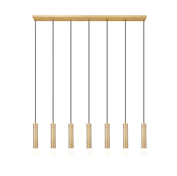 Z-Lite - 1956P-7L-MGLD - Seven Light Linear Chandelier - Stari - Modern Gold