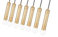 Z-Lite - 1956P-7L-MGLD - Seven Light Linear Chandelier - Stari - Modern Gold