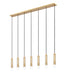 Z-Lite - 1956P-7L-MGLD - Seven Light Linear Chandelier - Stari - Modern Gold