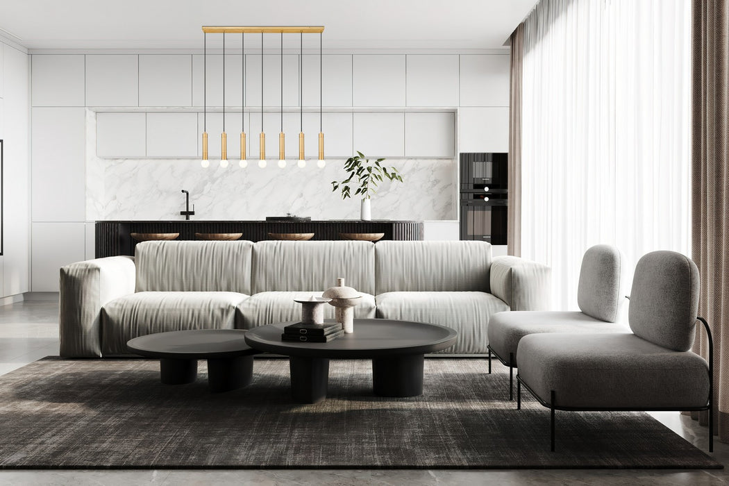 Z-Lite - 1956P-7L-MGLD - Seven Light Linear Chandelier - Stari - Modern Gold