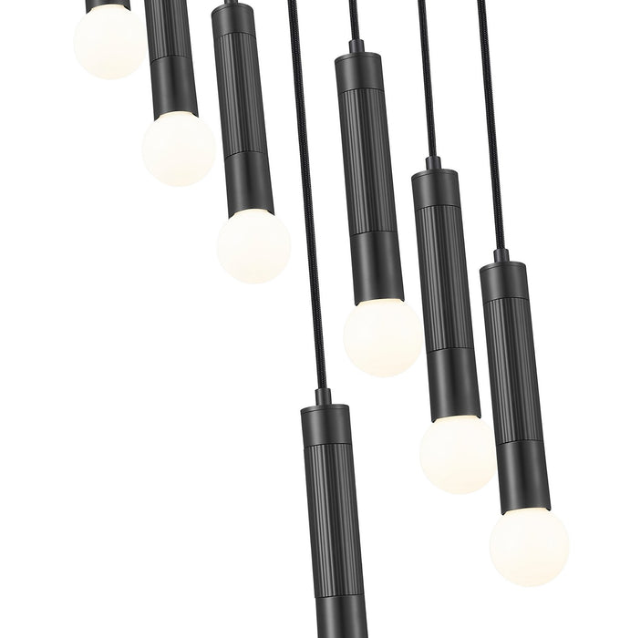 Z-Lite - 1956P-7R-MB - Seven Light Chandelier - Stari - Matte Black