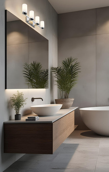 Z-Lite - 3044-4V-CH - Four Light Vanity - Danica - Chrome