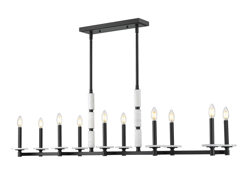 Z-Lite - 3045-10L-MB - Ten Light Linear Chandelier - Kaden - Matte Black