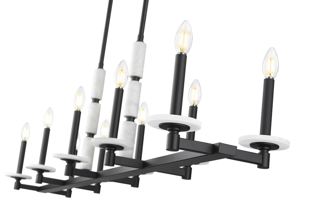 Z-Lite - 3045-10L-MB - Ten Light Linear Chandelier - Kaden - Matte Black