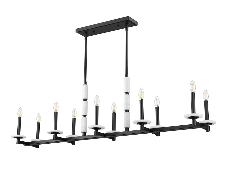 Z-Lite - 3045-10L-MB - Ten Light Linear Chandelier - Kaden - Matte Black