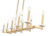 Z-Lite - 3045-10L-MGLD - Ten Light Linear Chandelier - Kaden - Modern Gold