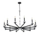 Z-Lite - 3045-12MB - 12 Light Chandelier - Kaden - Matte Black