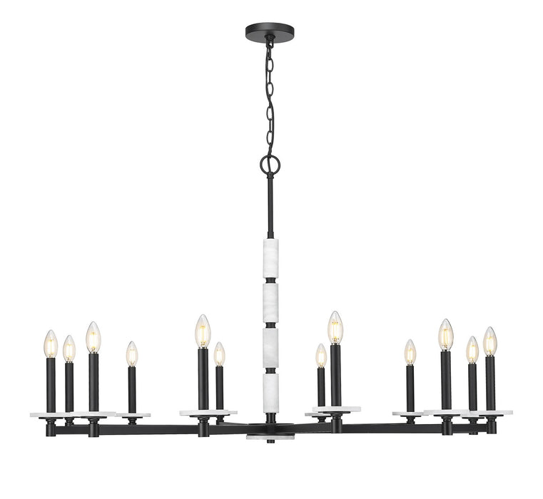 Z-Lite - 3045-12MB - 12 Light Chandelier - Kaden - Matte Black
