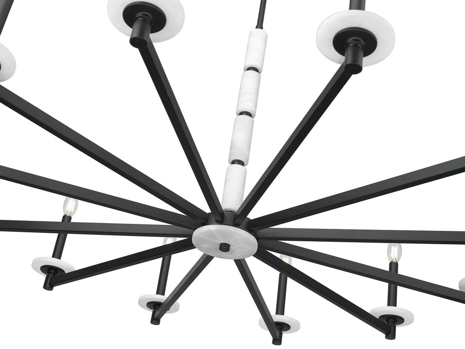 Z-Lite - 3045-12MB - 12 Light Chandelier - Kaden - Matte Black