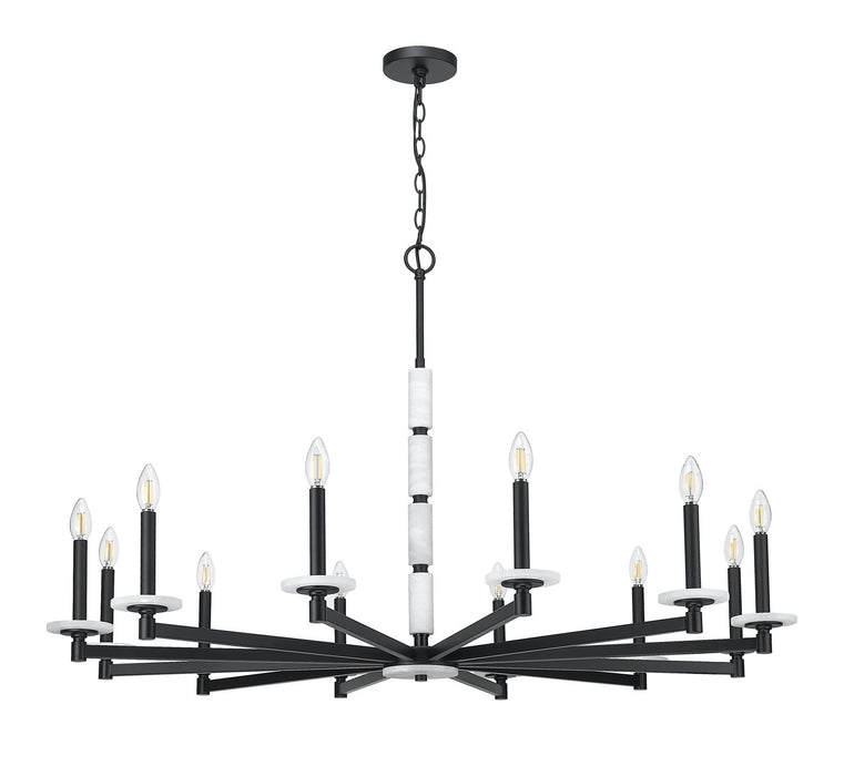 Z-Lite - 3045-12MB - 12 Light Chandelier - Kaden - Matte Black