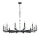 Z-Lite - 3045-12MB - 12 Light Chandelier - Kaden - Matte Black