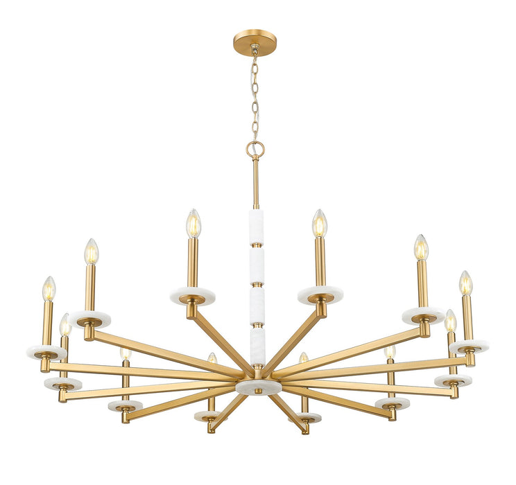 Z-Lite - 3045-12MGLD - 12 Light Chandelier - Kaden - Modern Gold