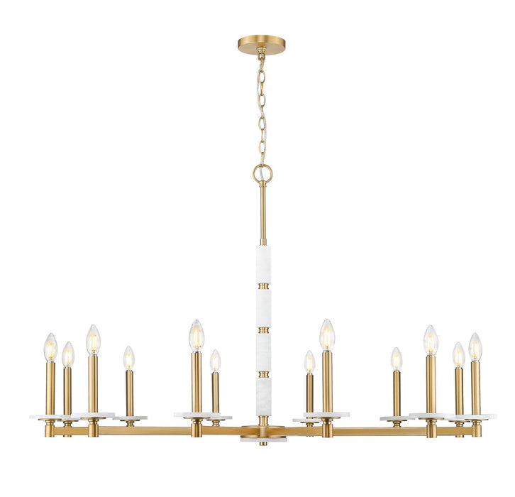 Z-Lite - 3045-12MGLD - 12 Light Chandelier - Kaden - Modern Gold