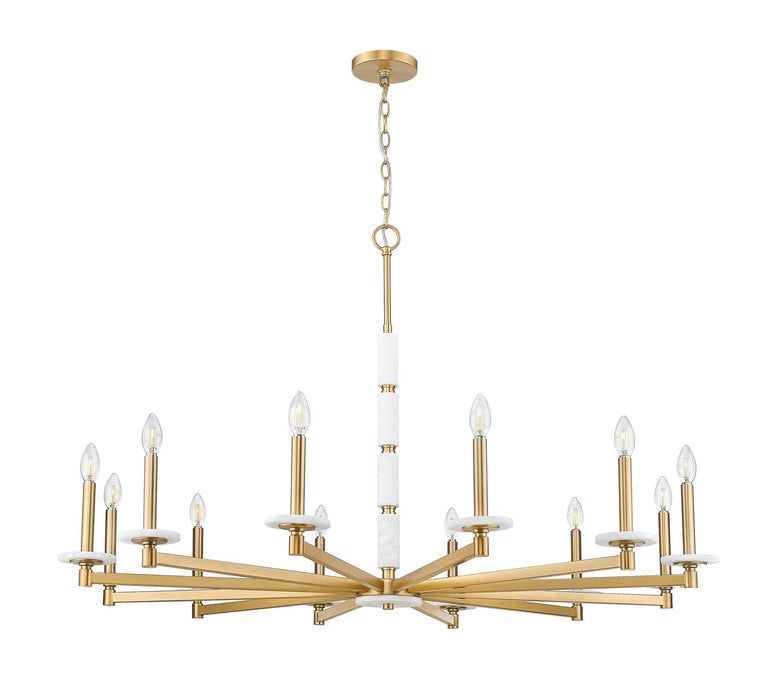 Z-Lite - 3045-12MGLD - 12 Light Chandelier - Kaden - Modern Gold