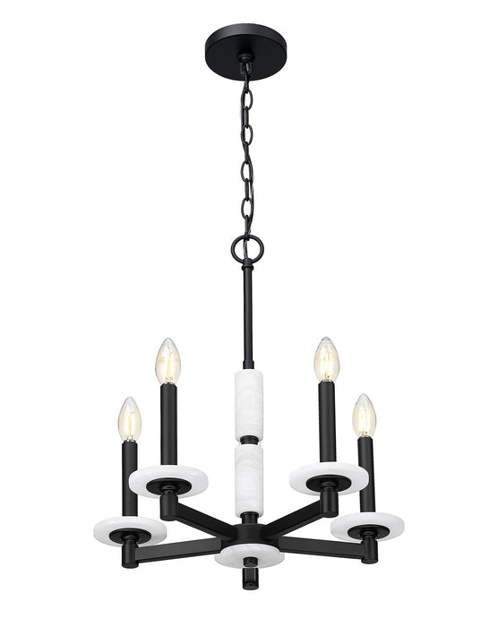 Z-Lite - 3045-5MB - Five Light Chandelier - Kaden - Matte Black