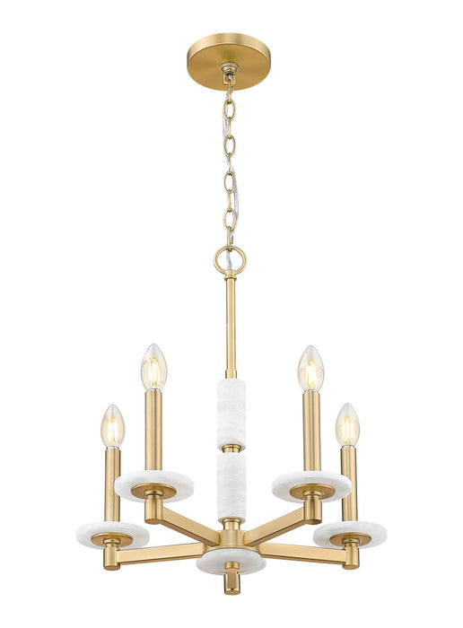 Z-Lite - 3045-5MGLD - Five Light Chandelier - Kaden - Modern Gold