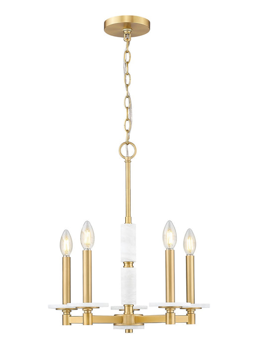 Z-Lite - 3045-5MGLD - Five Light Chandelier - Kaden - Modern Gold