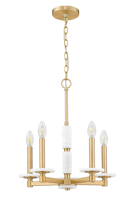 Z-Lite - 3045-5MGLD - Five Light Chandelier - Kaden - Modern Gold