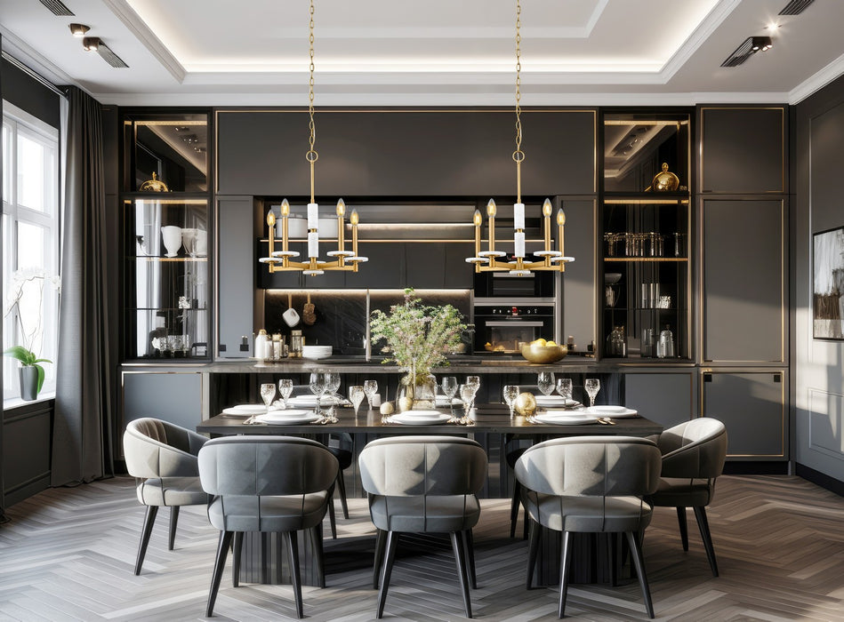 Z-Lite - 3045-5MGLD - Five Light Chandelier - Kaden - Modern Gold