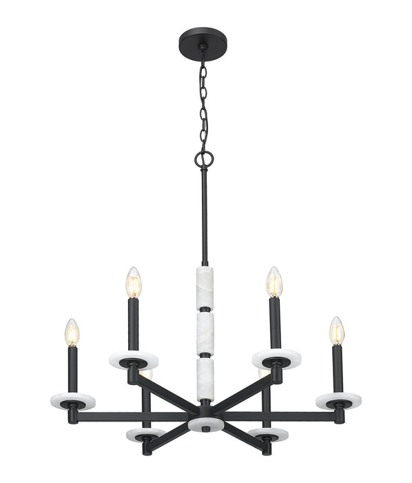 Z-Lite - 3045-6MB - Six Light Chandelier - Kaden - Matte Black