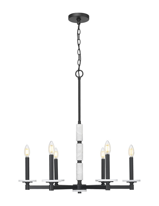 Z-Lite - 3045-6MB - Six Light Chandelier - Kaden - Matte Black