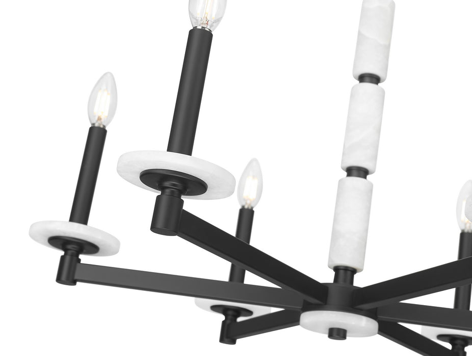 Z-Lite - 3045-6MB - Six Light Chandelier - Kaden - Matte Black