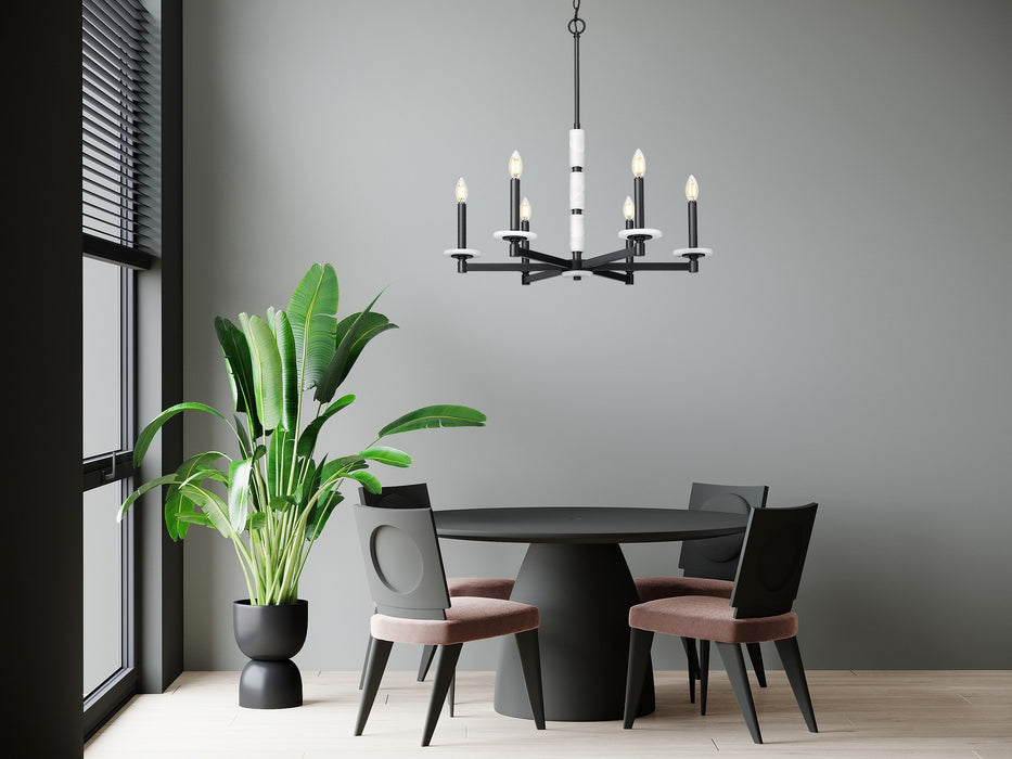 Z-Lite - 3045-6MB - Six Light Chandelier - Kaden - Matte Black
