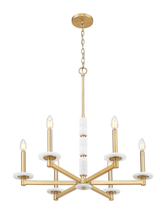 Z-Lite - 3045-6MGLD - Six Light Chandelier - Kaden - Modern Gold