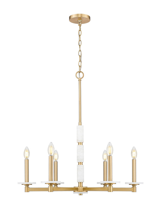 Z-Lite - 3045-6MGLD - Six Light Chandelier - Kaden - Modern Gold