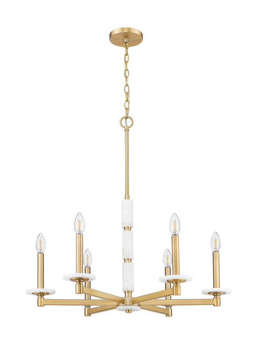 Z-Lite - 3045-6MGLD - Six Light Chandelier - Kaden - Modern Gold