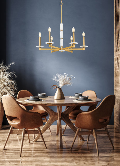 Z-Lite - 3045-6MGLD - Six Light Chandelier - Kaden - Modern Gold