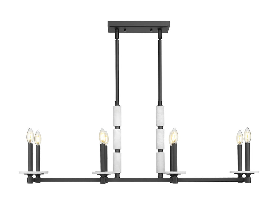 Z-Lite - 3045-8L-MB - Eight Light Linear Chandelier - Kaden - Matte Black